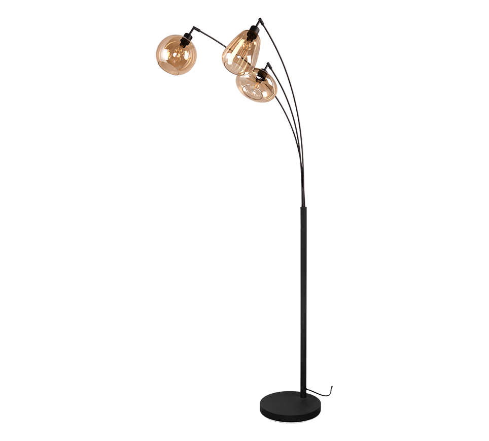 Vloerlamp Zeistura Mat Zwart H200 cm - Set van 3 - Afbeelding 3