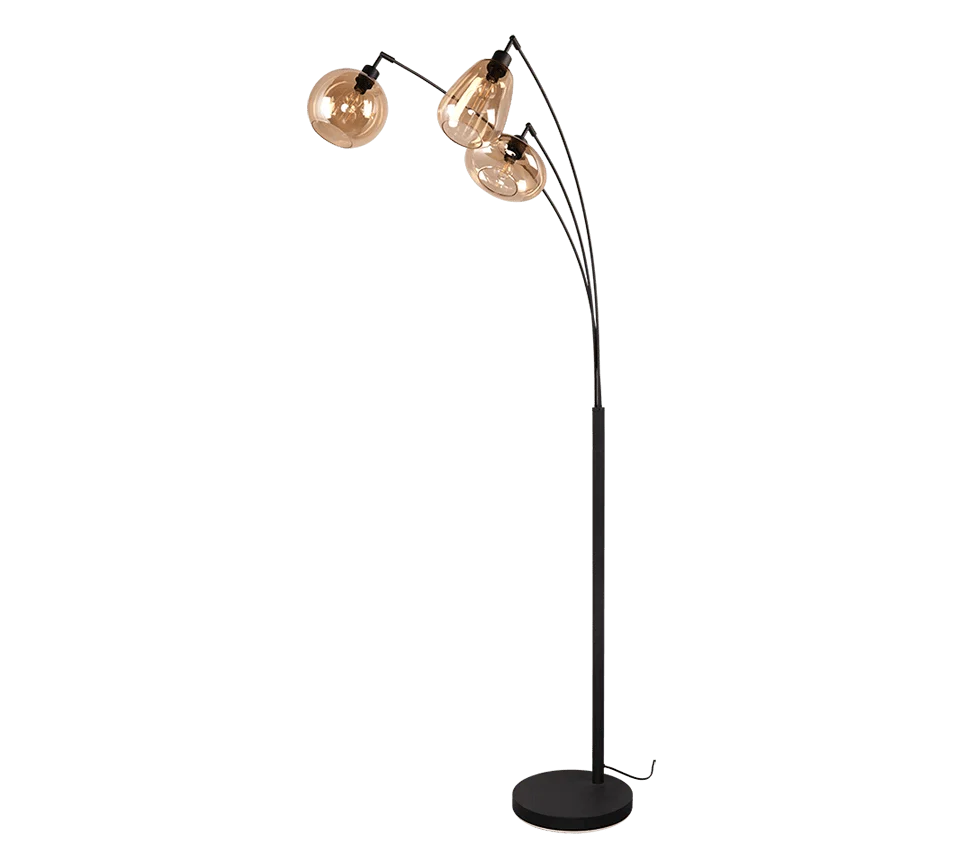 Vloerlamp Zeistura Mat Zwart H200 cm - Set van 3 - Afbeelding 3