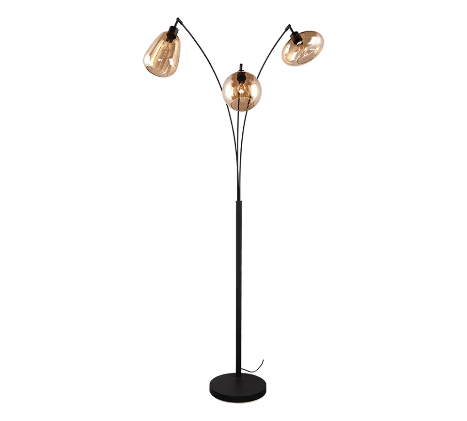 Vloerlamp Zeistura Mat Zwart H200 cm - Set van 3 - Afbeelding 4