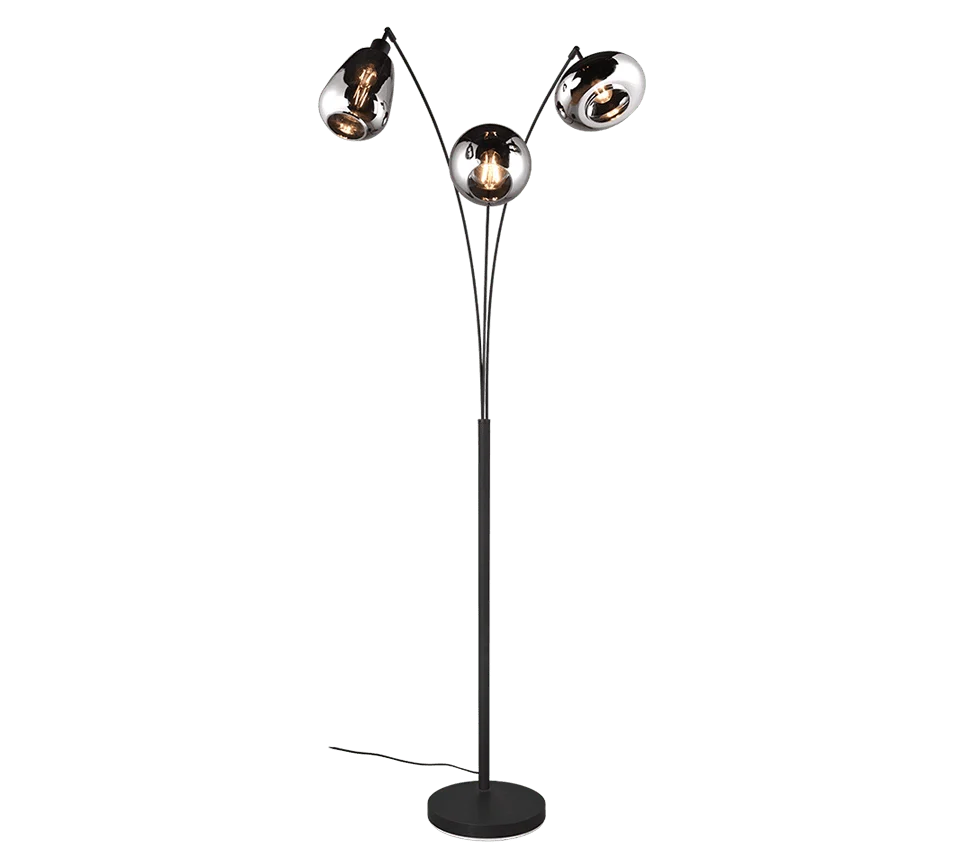 Vloerlamp Jiellone Mat Zwart H200 cm - Set van 3 - Afbeelding 2