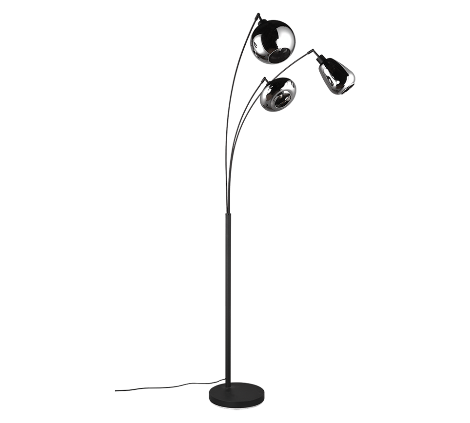 Vloerlamp Jiellone Mat Zwart H200 cm - Set van 3 - Afbeelding 3