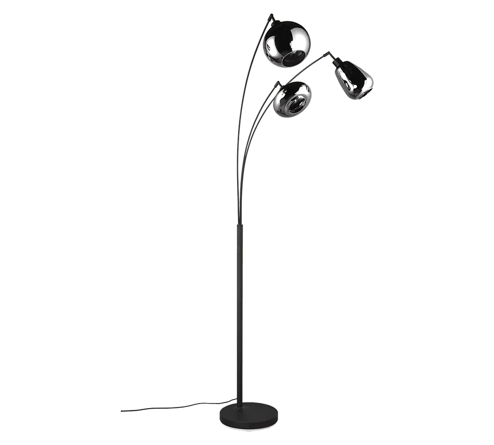 Vloerlamp Jiellone Mat Zwart H200 cm - Set van 3 - Afbeelding 3