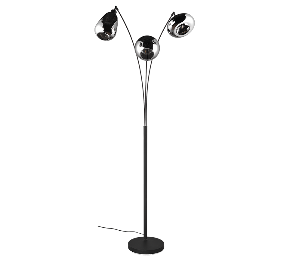 Vloerlamp Jiellone Mat Zwart H200 cm - Set van 3 - Afbeelding 4