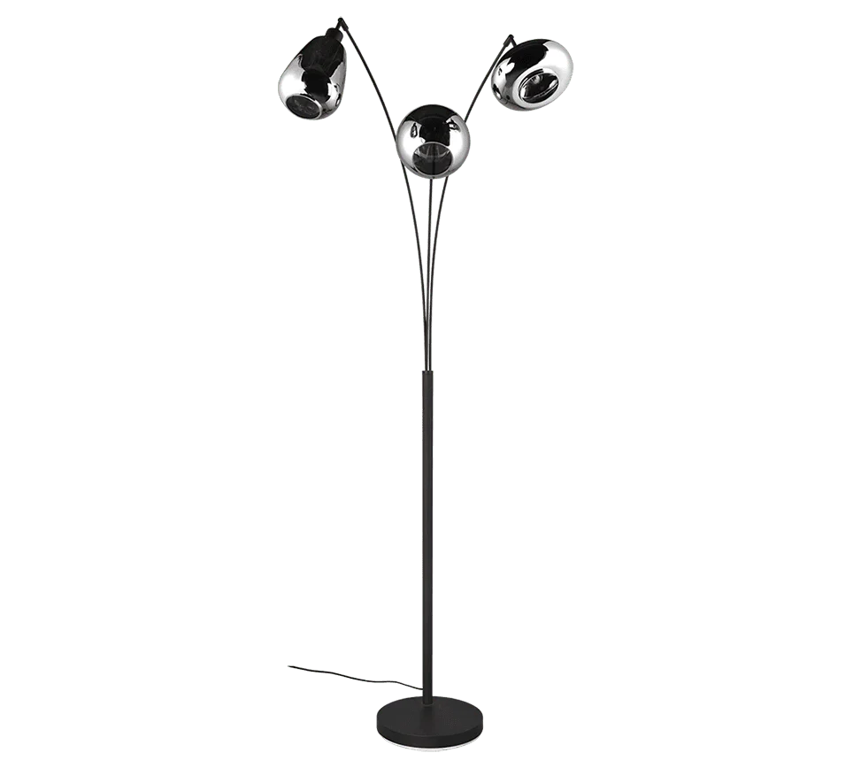 Vloerlamp Jiellone Mat Zwart H200 cm - Set van 3 - Afbeelding 4