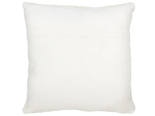 Kussen Skeirnund beige 60x60 cm, groot vierkant wol-katoen kussen met zachte geweven look