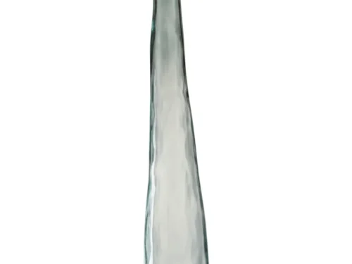 Vaas Noah van transparant glas, 100 cm hoog, slanke vorm met elegante uitstraling
