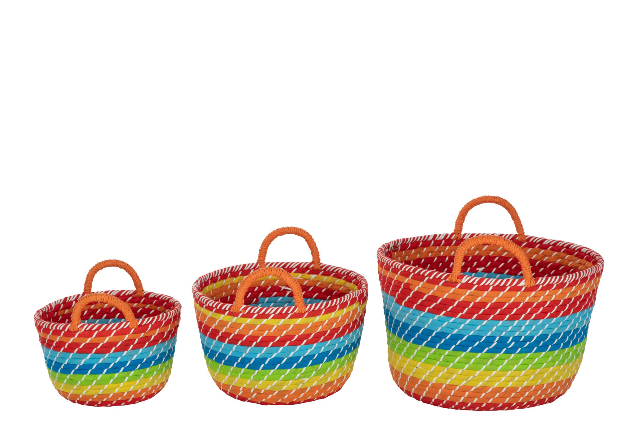 Mand Causkesta Zeegras Meerkleurig - Set van 3
