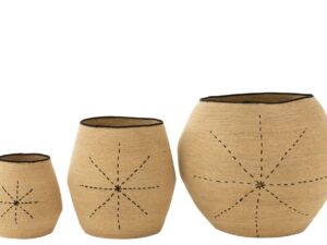 Decoratie Hunsine Zeegras Naturel - Set van 3
