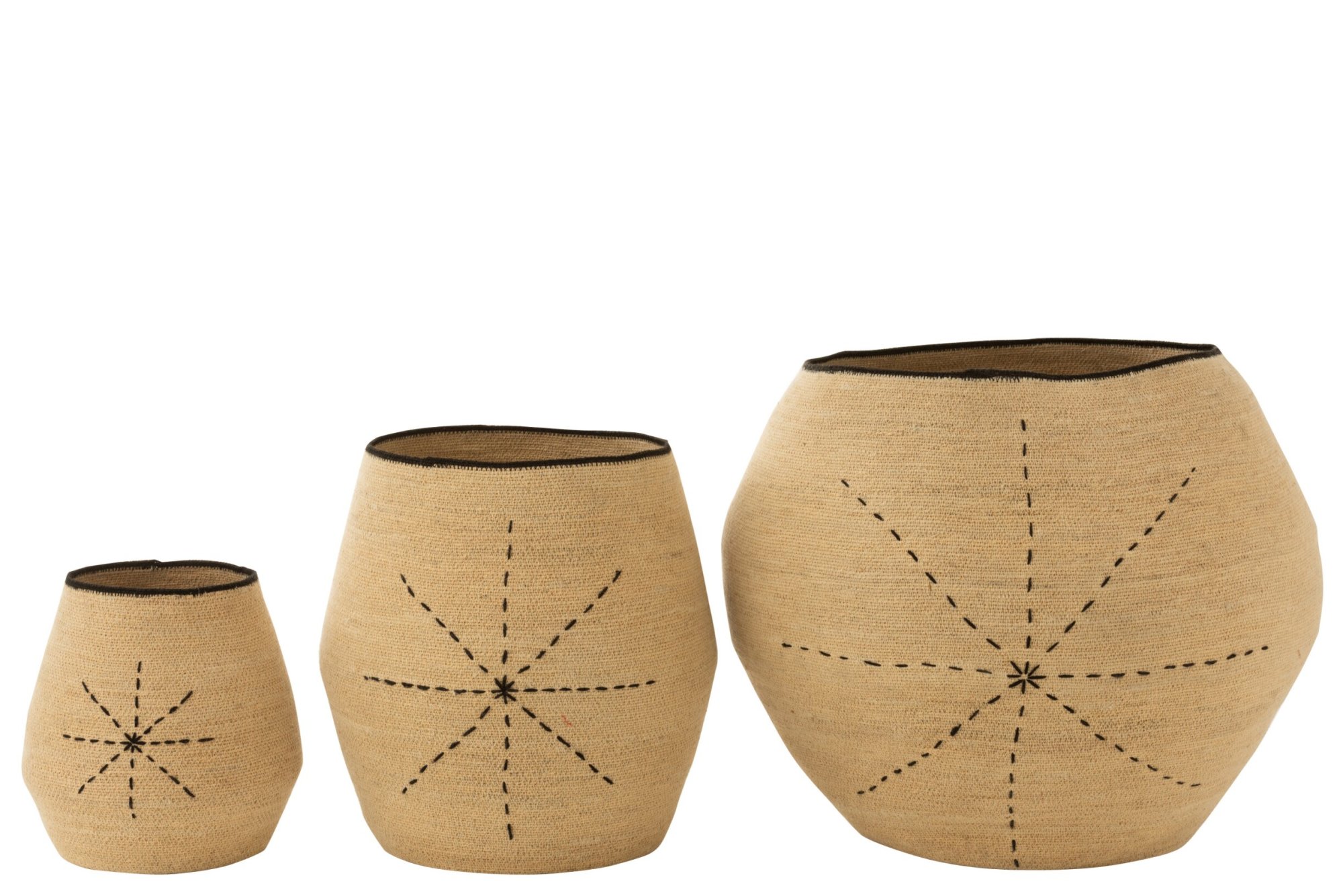 Decoratie Hunsine Zeegras Naturel - Set van 3