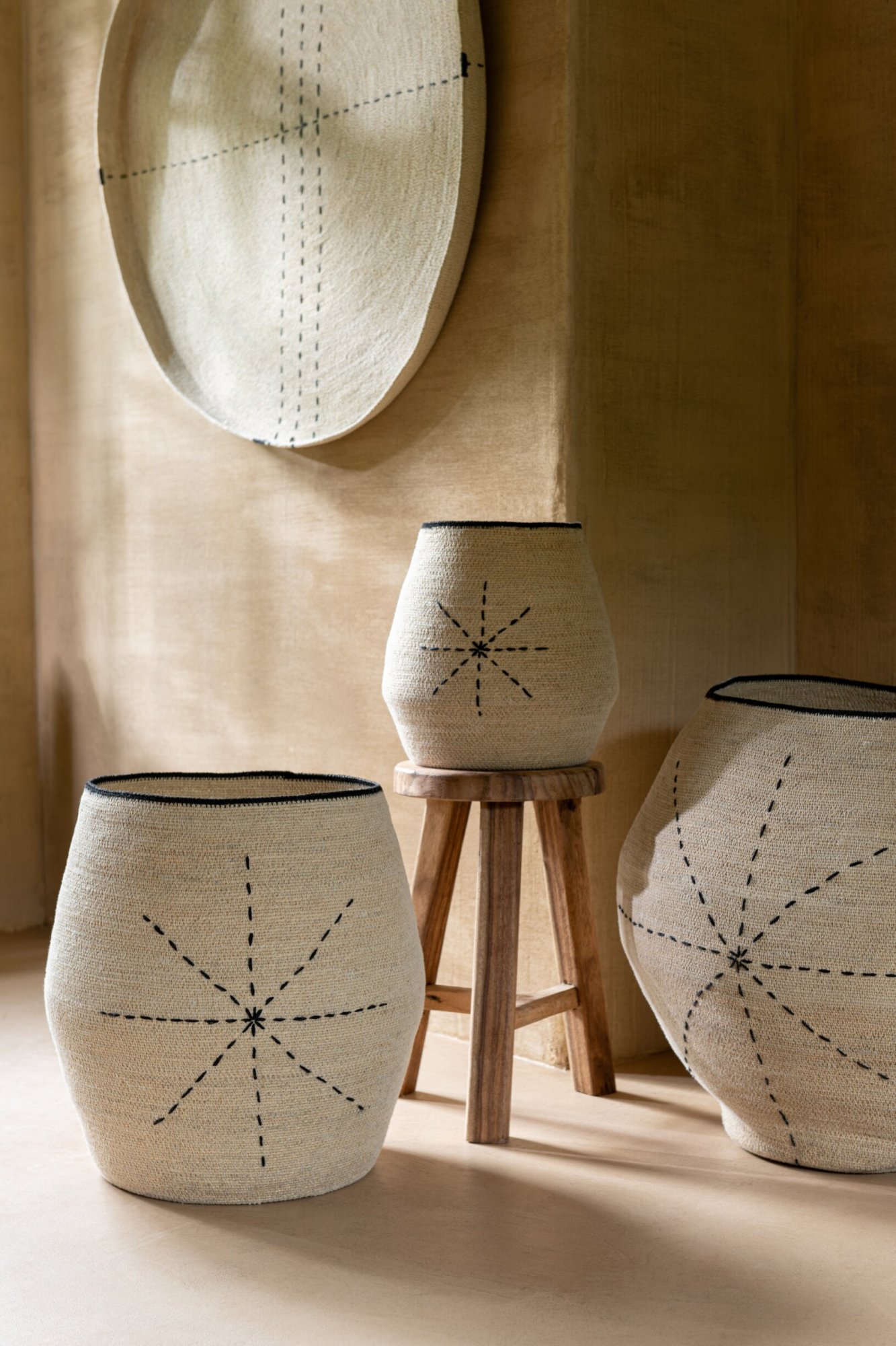 Decoratie Hunsine Zeegras Naturel - Set van 3 - Afbeelding 2