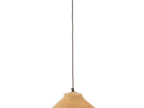 Hanglamp Skeessas van zeegras, handgevlochten naturel kap met warme, luchtige uitstraling