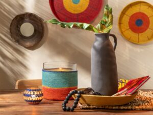 Waxinelichthouder Coonano Glas Meerkleurig