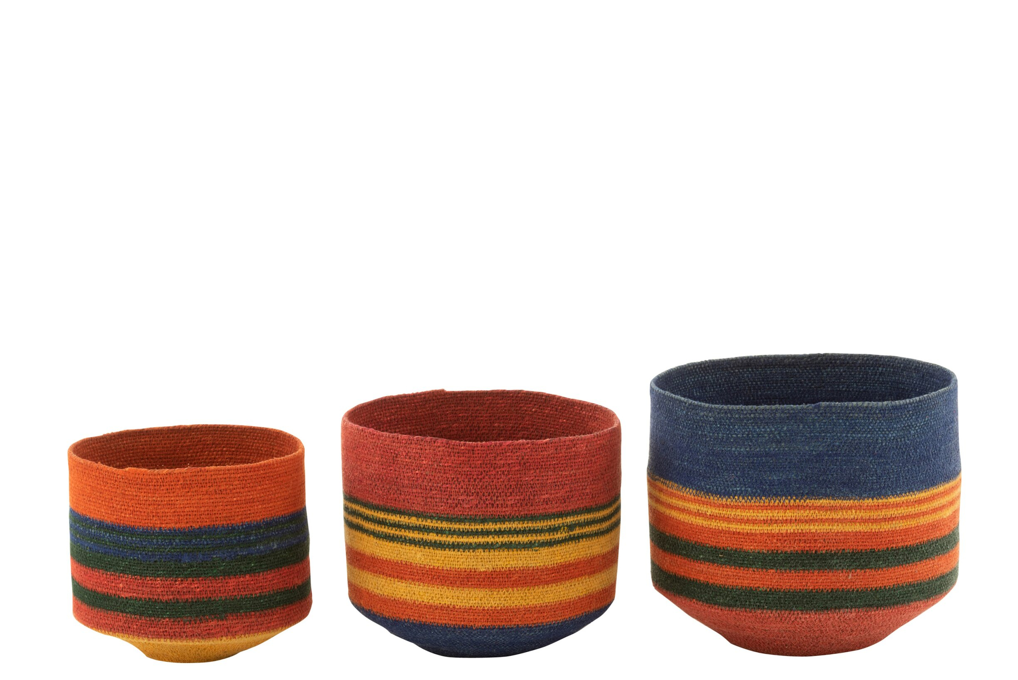 Mand Seoul Zeegras Meerkleurig - Set van 3