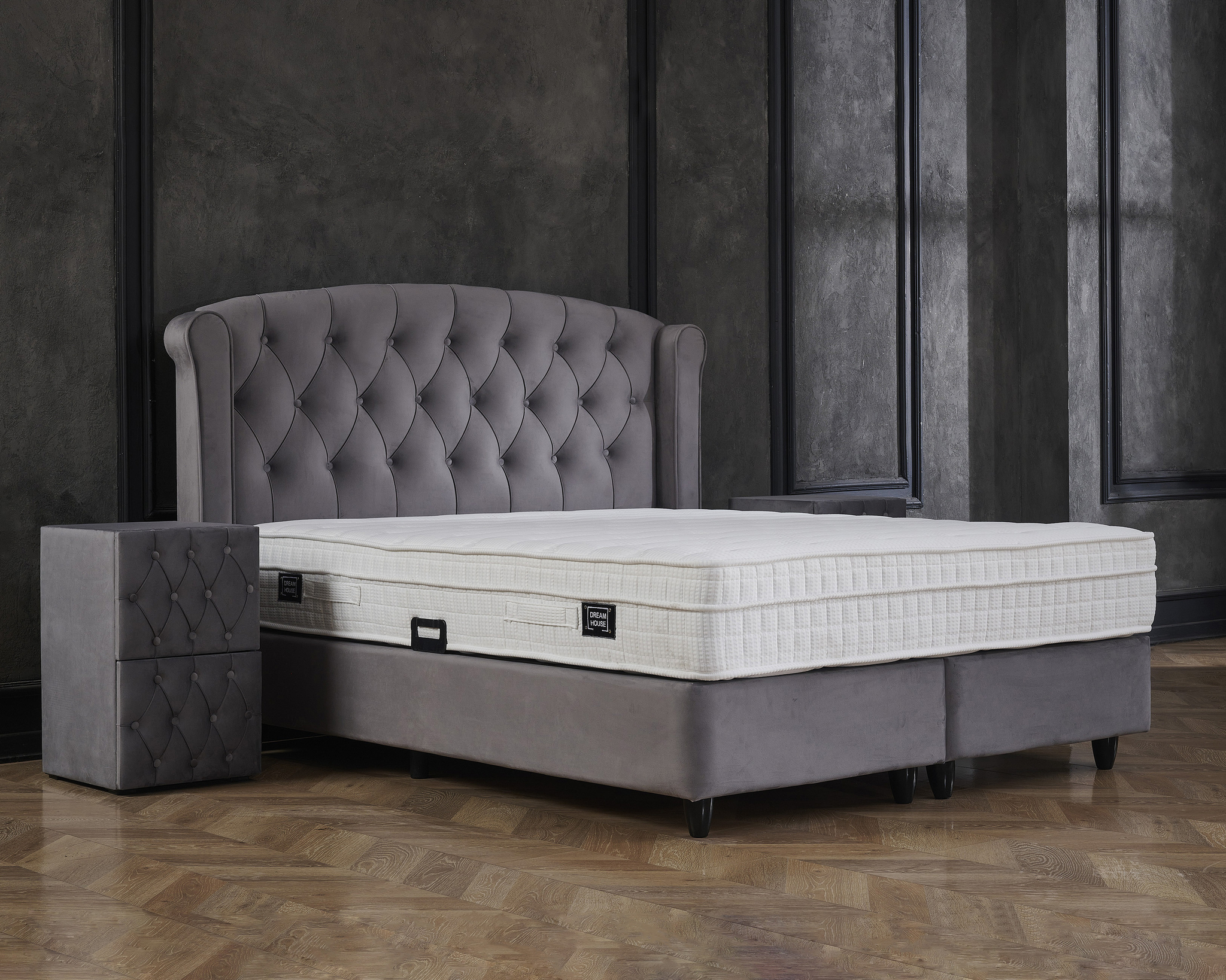 Boxspring Hikora Antraciet 180x200 - Afbeelding 2