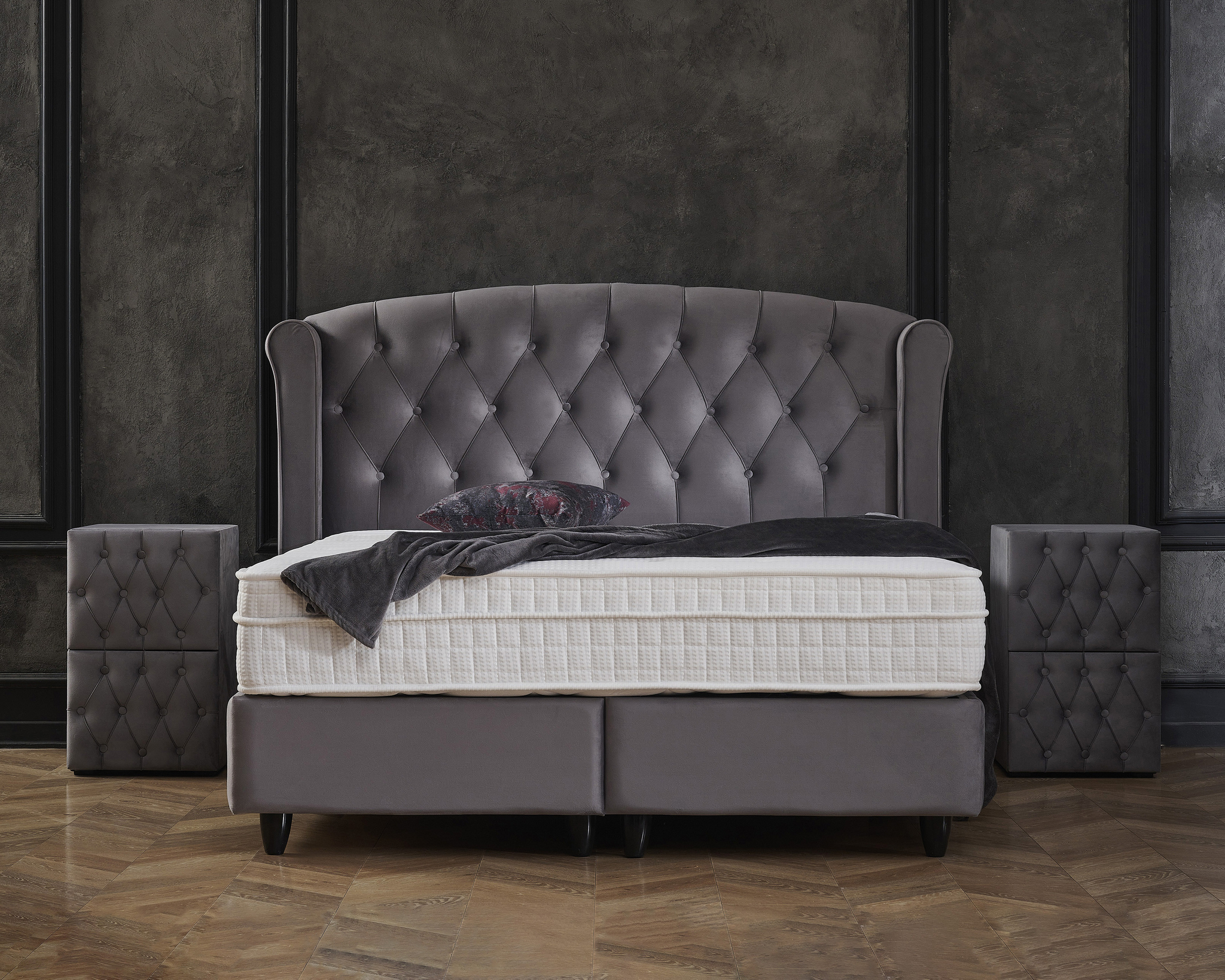 Boxspring Hikora Antraciet 180x200 - Afbeelding 5