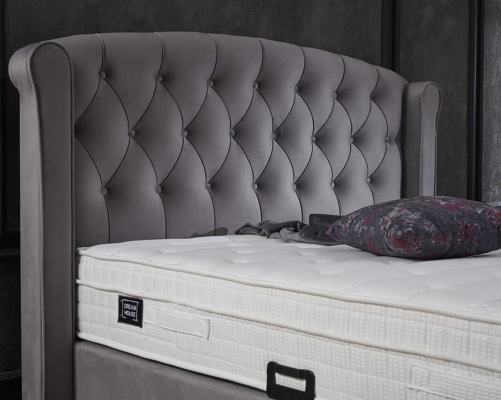 Boxspring Hikora Antraciet 180x200 - Afbeelding 6