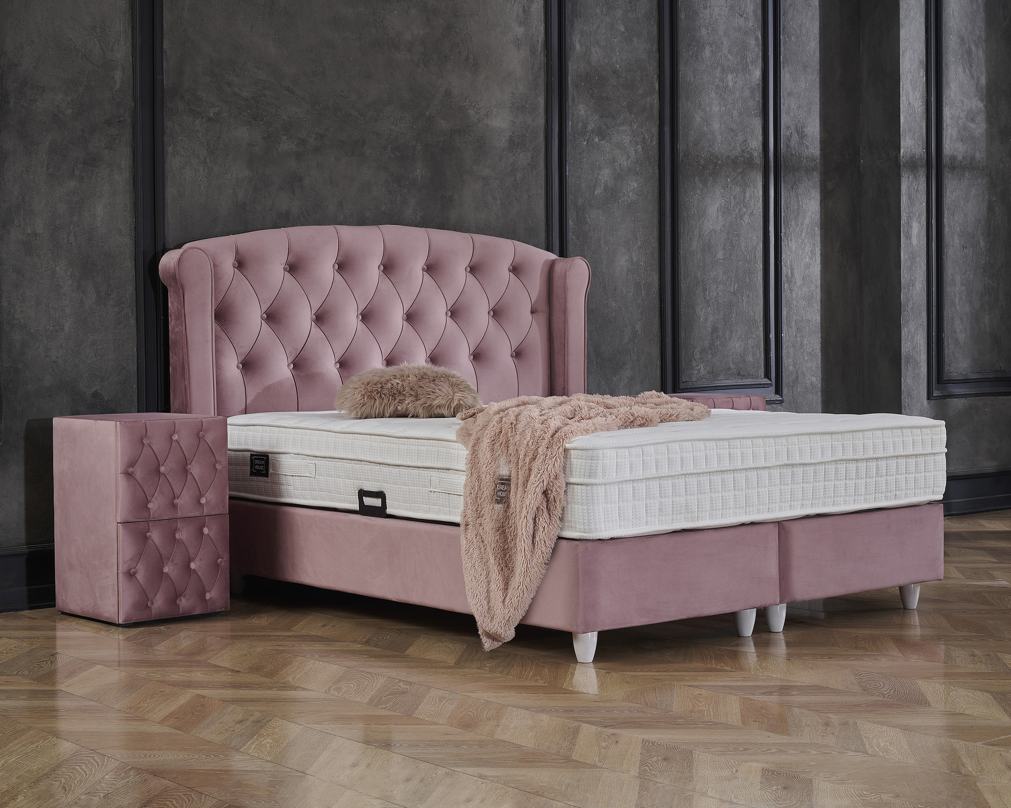 Boxspring Gime Roze 90x200 - Afbeelding 4