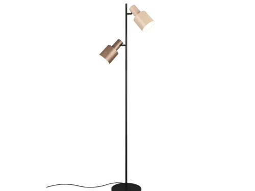 Vloerlamp Teinnes Meerkleurig H161 cm, modern metaal met koffie- en beige spots, set van 3