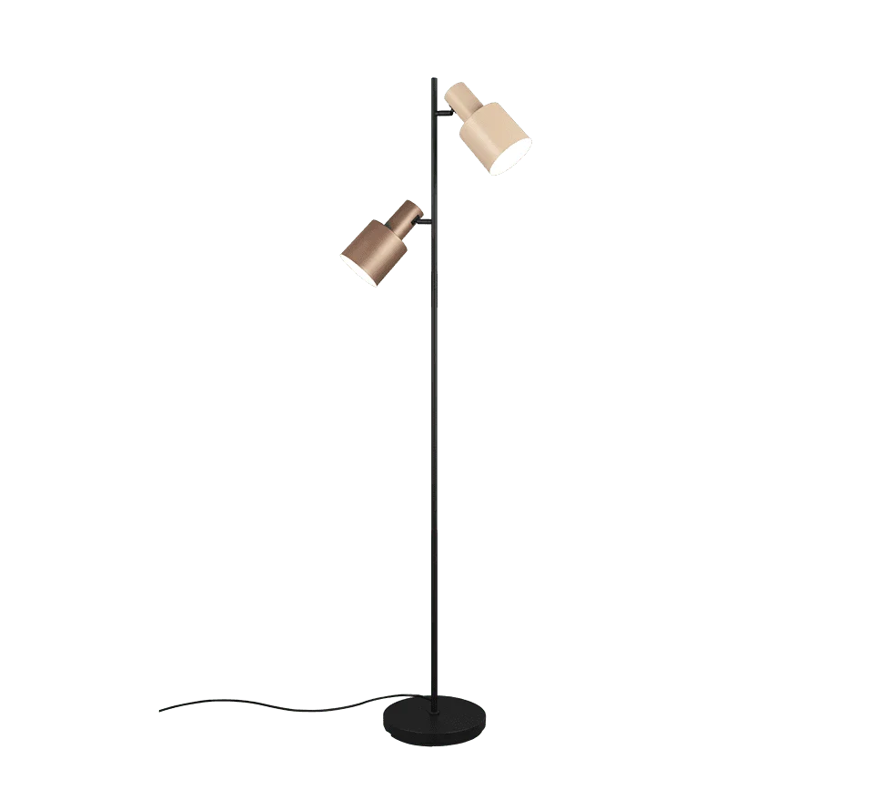 Vloerlamp Teinnes Meerkleurig H161 cm, modern metaal met koffie- en beige spots, set van 3