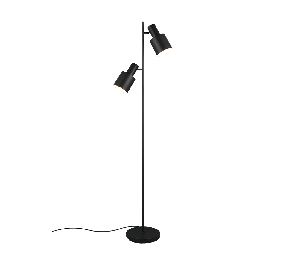 Vloerlamp Goodis Mat Zwart H161 cm - Set van 3