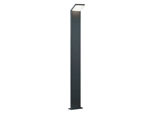 Buitenlamp Gaaso antraciet, moderne LED tuinpaal met witte kap voor zachte lichtverdeling.