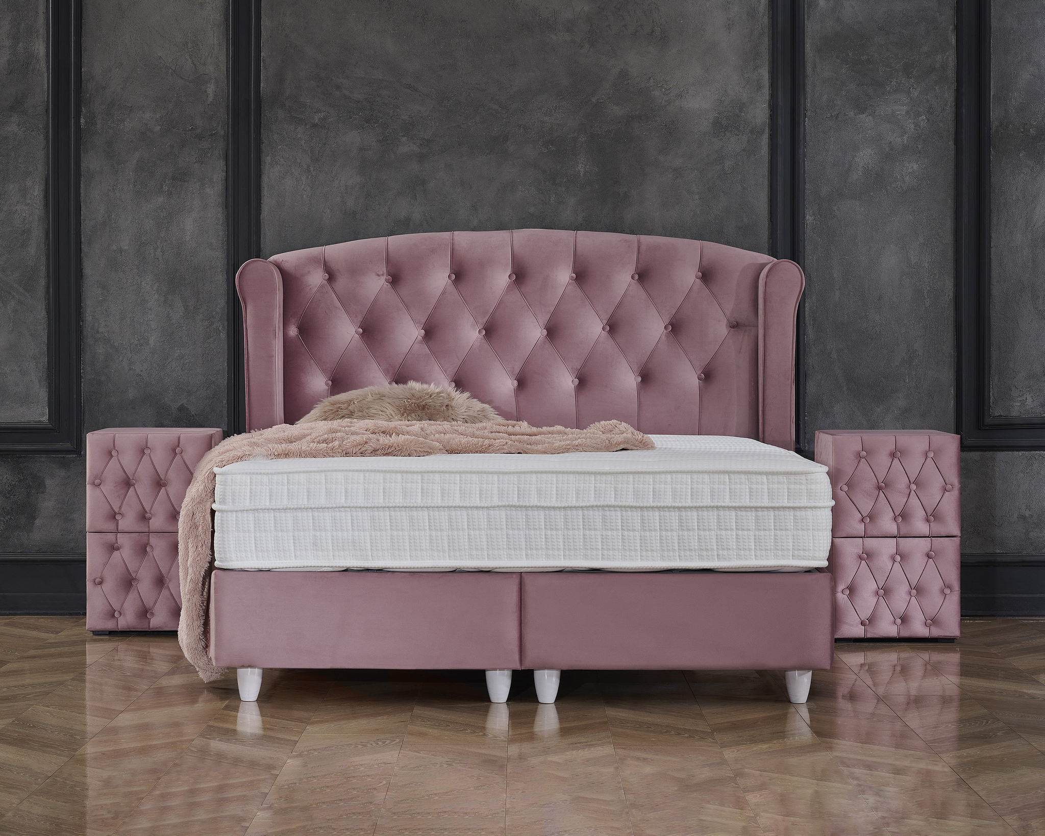 Boxspring Neevone Roze 140x200 - Afbeelding 5