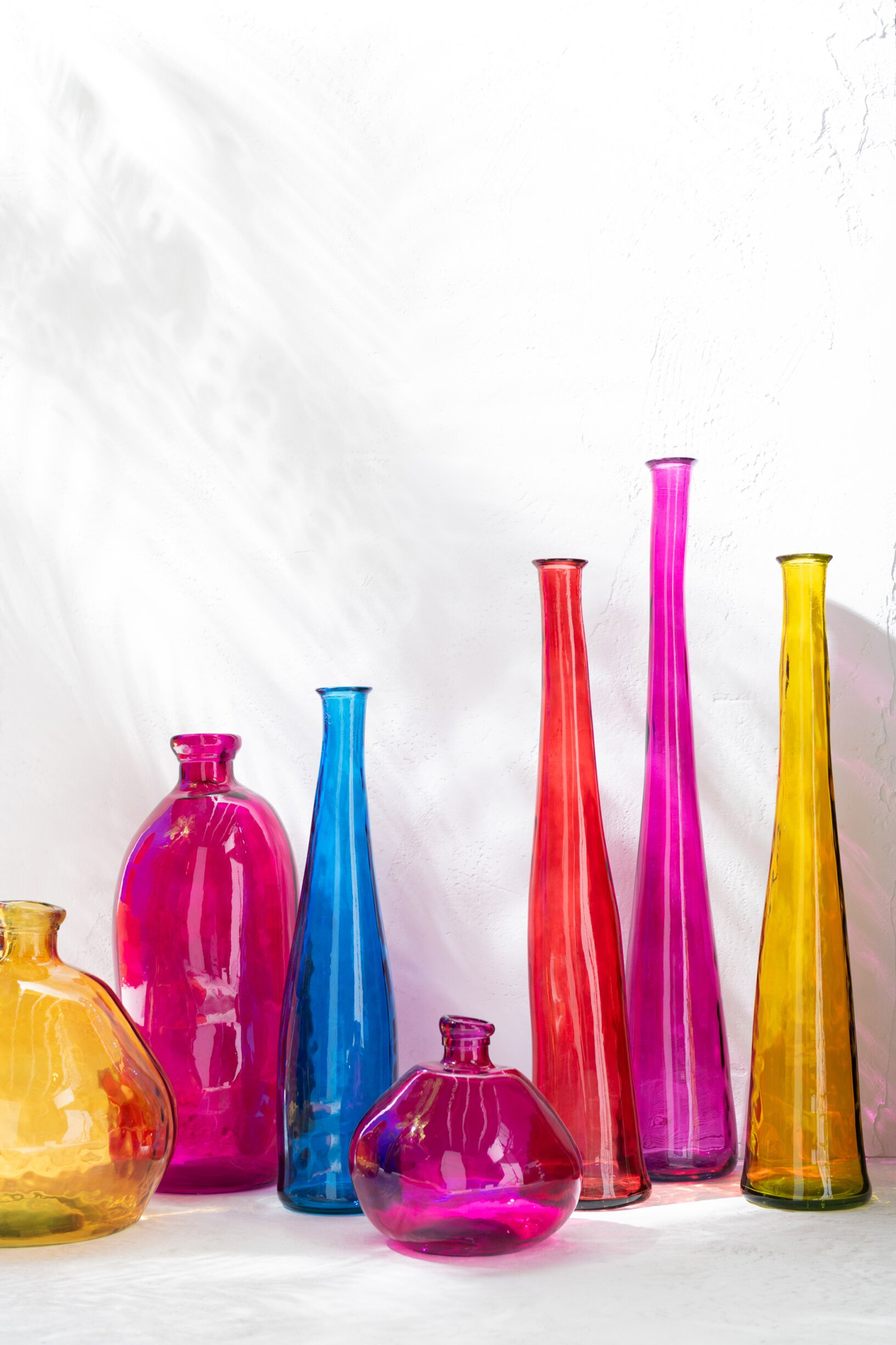 Vaas Vollin Glas Roze H73 cm - Afbeelding 2