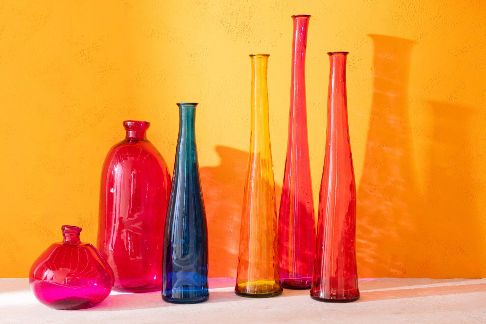 Vaas Flomello Glas Roze H120 cm - Afbeelding 3