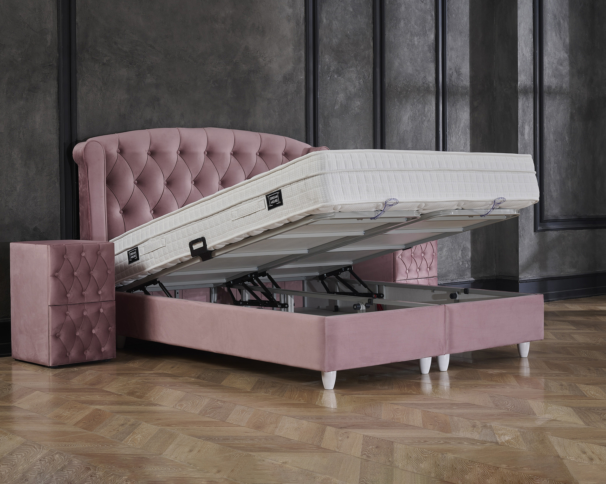 Boxspring Jiraro Roze 160x200 - Afbeelding 4