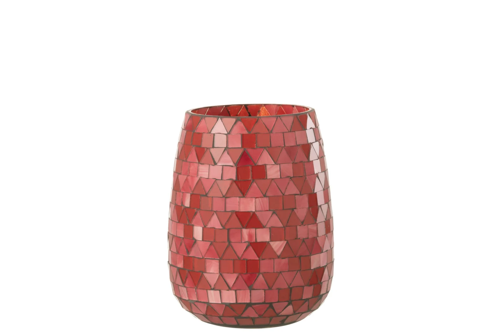 Windlicht Kliedon Glas Roze H16 cm - Afbeelding 4