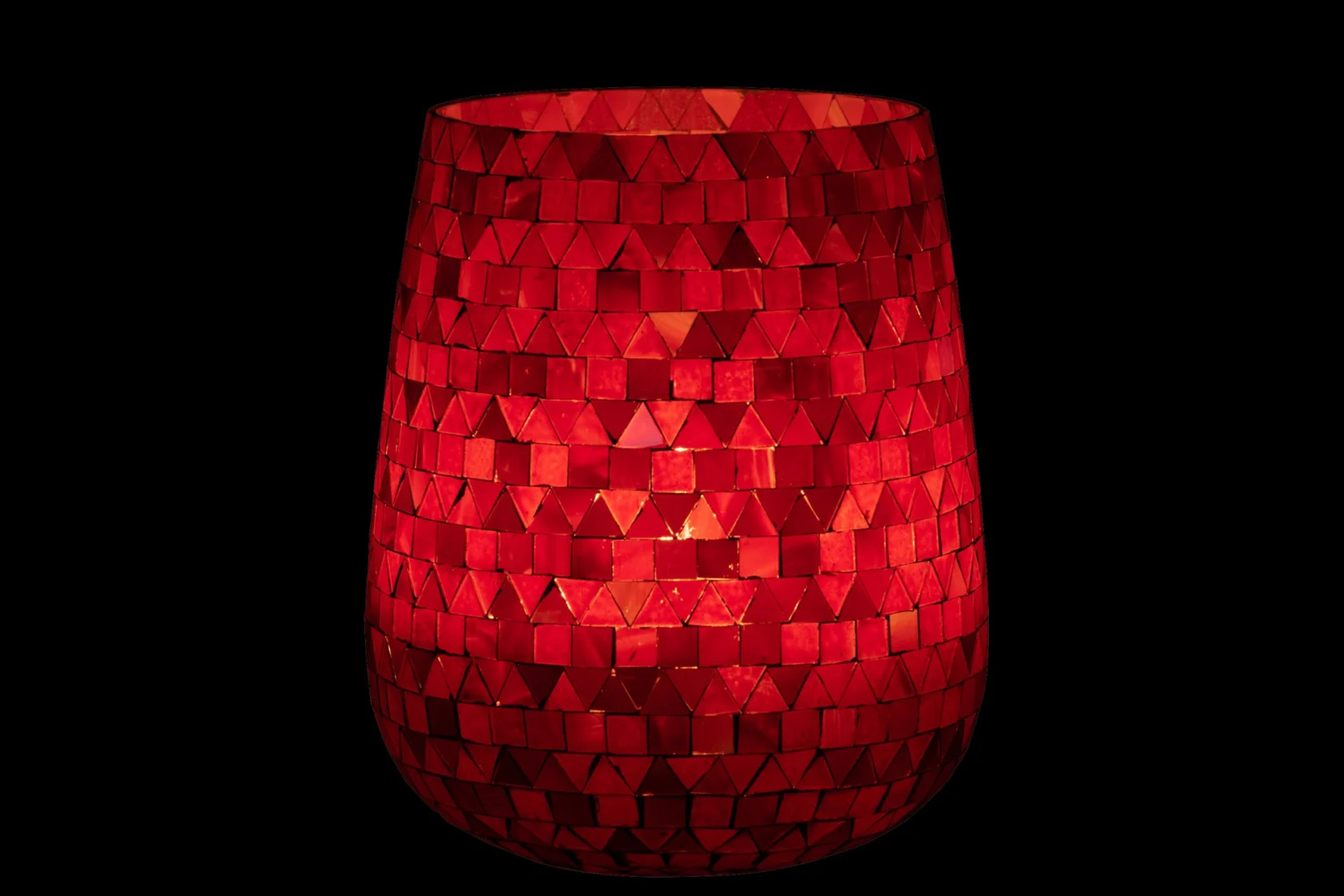 Windlicht Cielun Glas Roze H21 cm - Afbeelding 2
