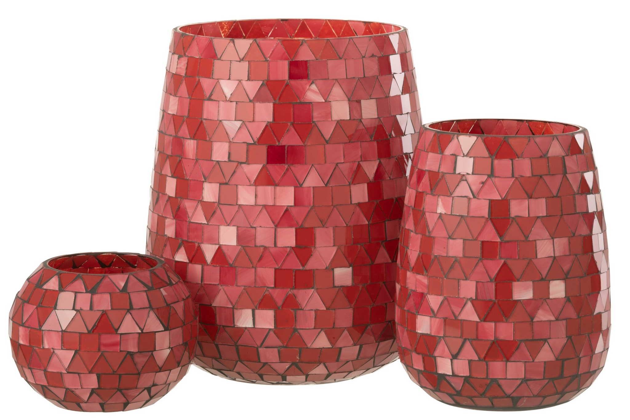 Windlicht Cielun Glas Roze H21 cm - Afbeelding 3