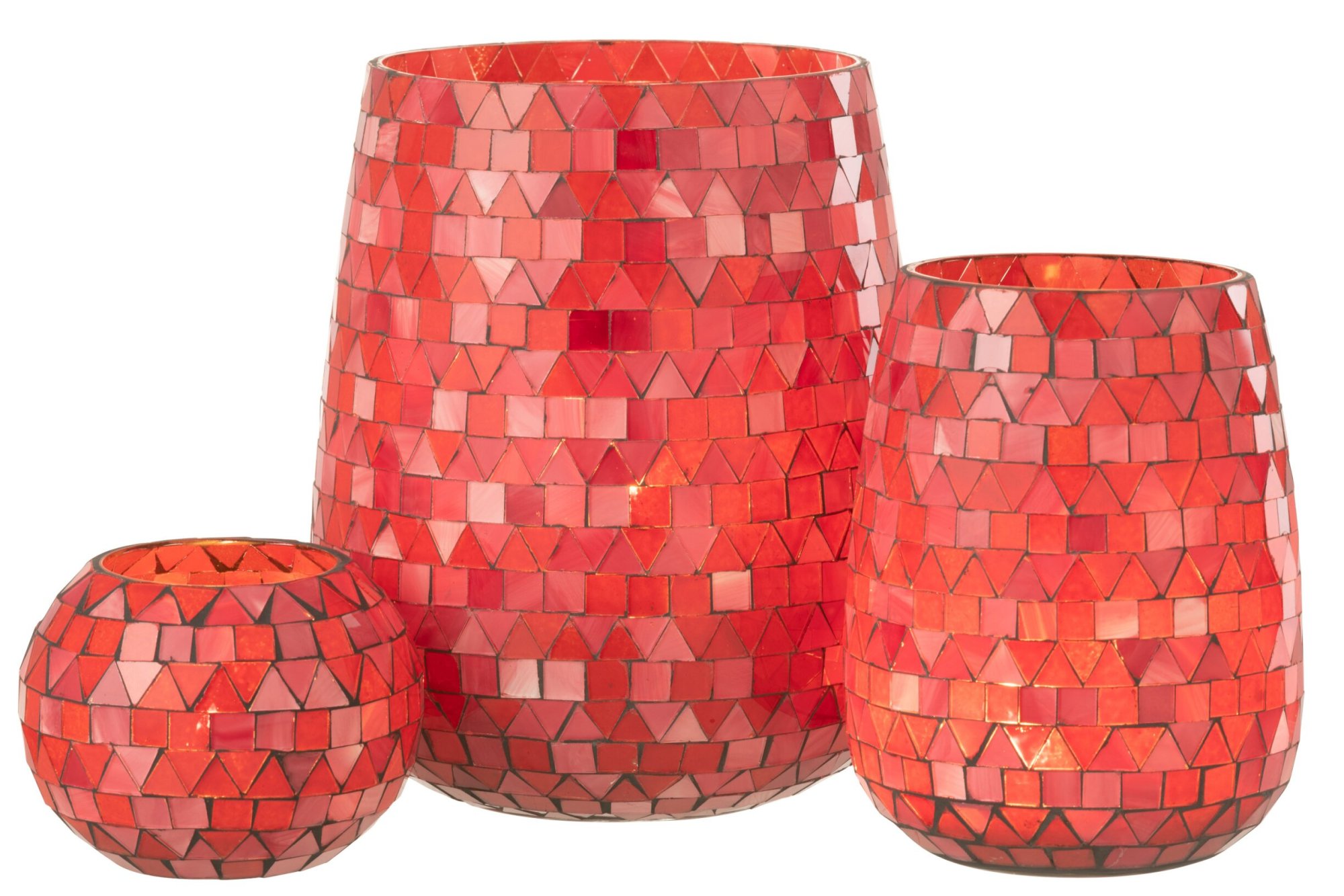 Windlicht Cielun Glas Roze H21 cm - Afbeelding 4