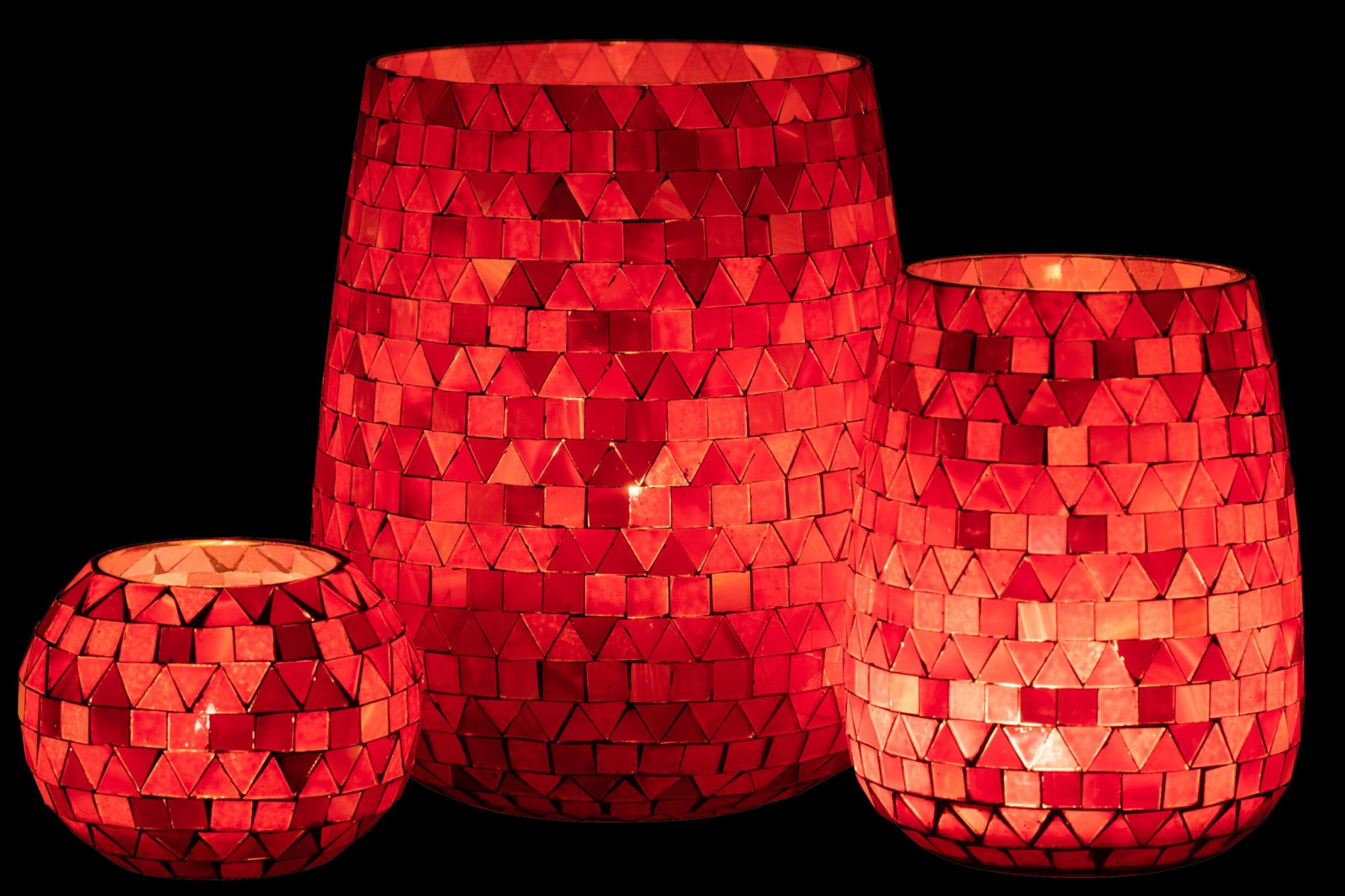 Windlicht Cielun Glas Roze H21 cm - Afbeelding 5
