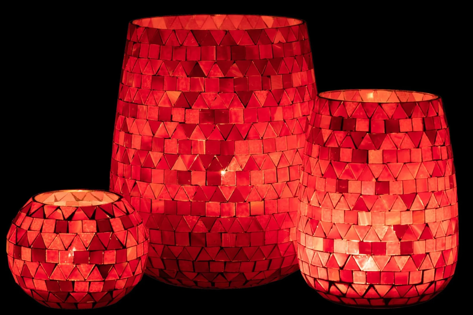 Windlicht Cielun Glas Roze H21 cm - Afbeelding 5