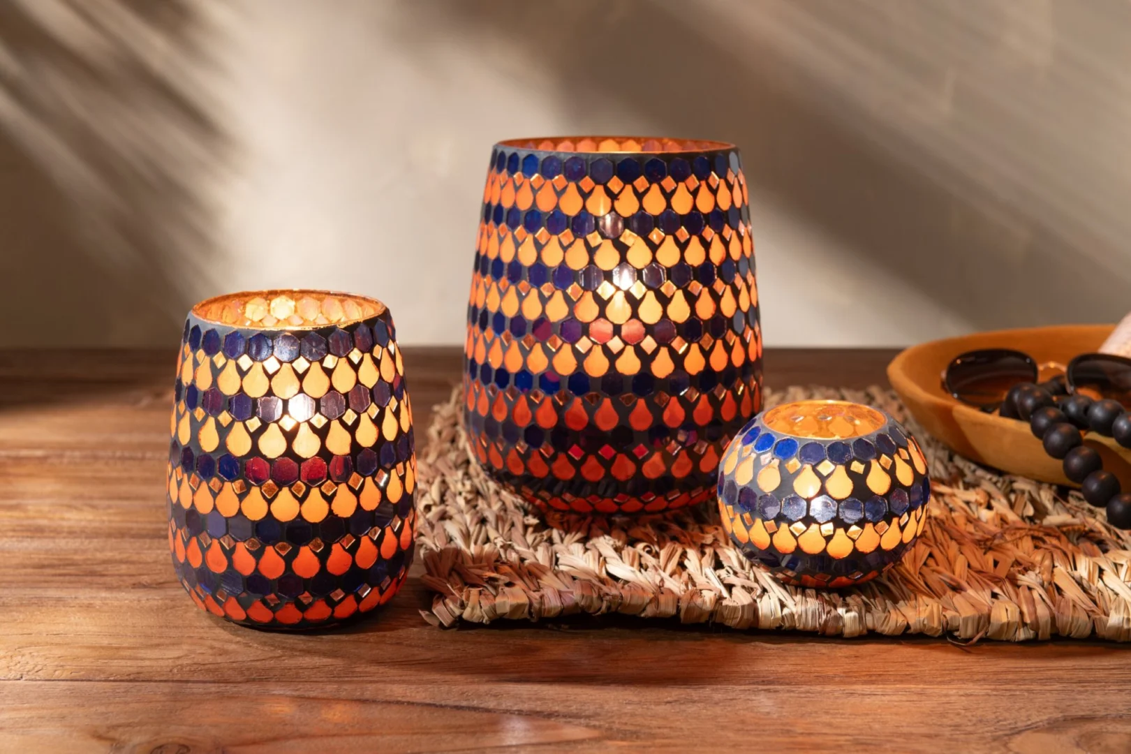Druppelglas Leirdoro Glas Blauw - Afbeelding 3