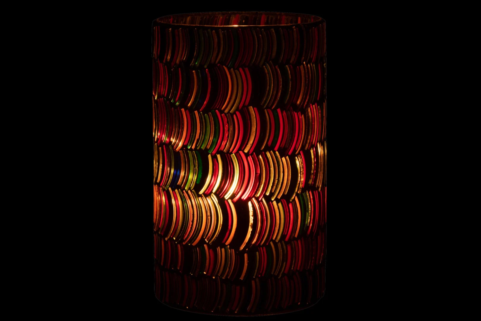 Windlicht Gruby Glas Meerkleurig H23 cm - Afbeelding 2