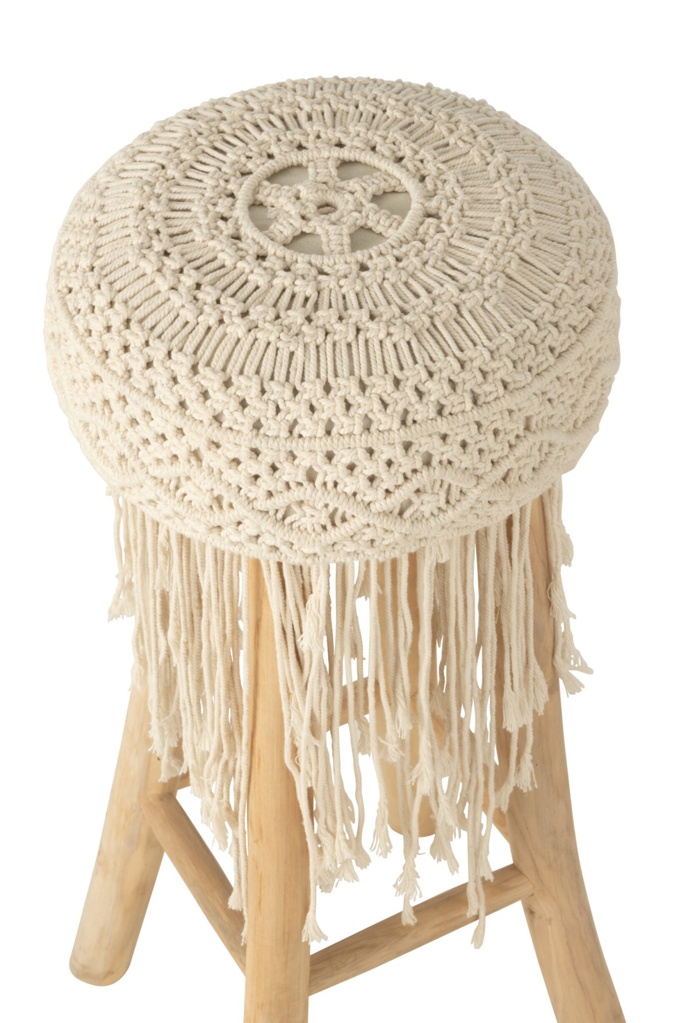 Kruk Pakone Teak Wit - Afbeelding 2