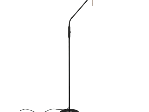 Vloerlamp Laukand mat zwart H145 cm met flexibele arm en geïntegreerde LED, set van 3
