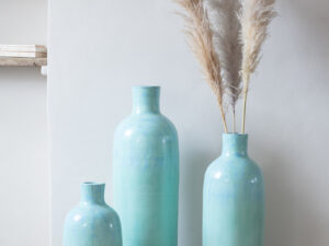 Vaas Sostu Beton Blauw H80 cm