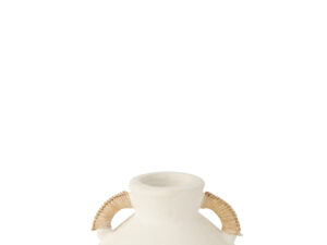 Vaas Danun Terracotta Wit H30 cm