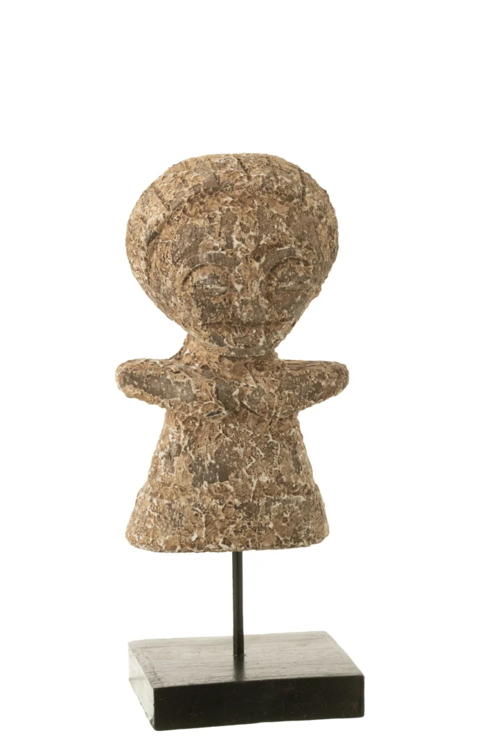 Beeld Skiernine Albizia Naturel H26 cm - Afbeelding 2