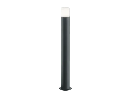 Vloerlamp Haamello antraciet H80 cm, buitenlamp met witte kap, modern en spatwaterbestendig