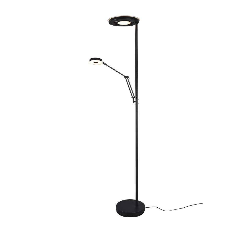 Vloerlamp Boodello Mat Zwart H181 cm - Set van 3