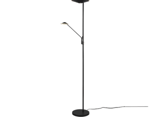 Vloerlamp Vennino mat zwart, H180 cm, set van 3 met geïntegreerde LED en aanraakdimmer