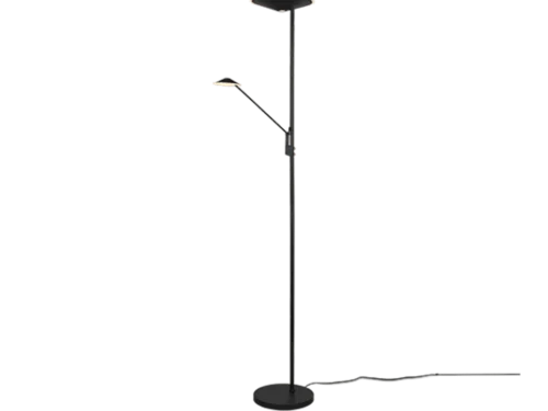 Vloerlamp Vennino mat zwart, H180 cm, set van 3 met geïntegreerde LED en aanraakdimmer