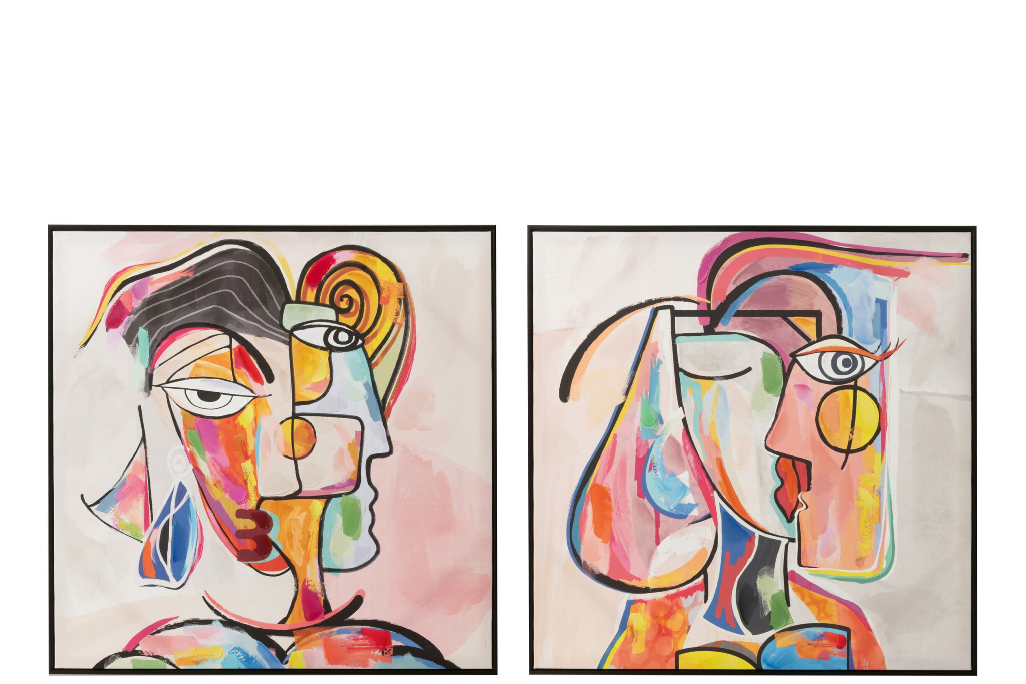Schilderij Zarner Meerkleurig - Set van 2 - Afbeelding 4