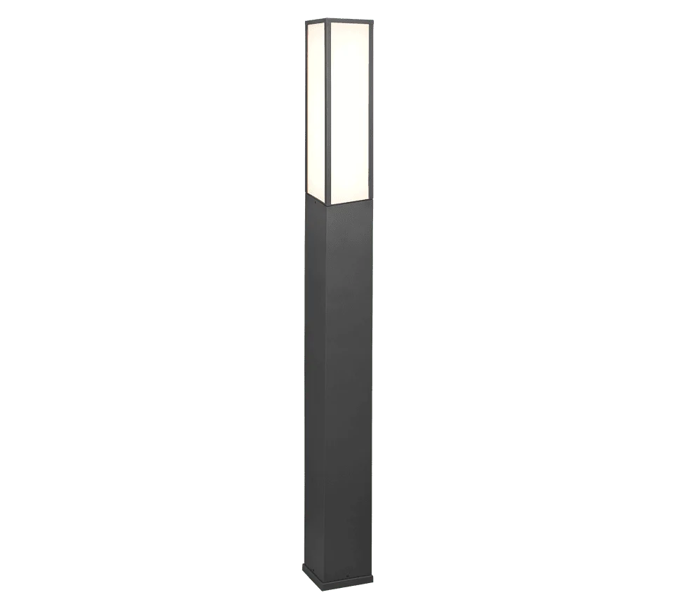 Buitenlamp Rosa Antraciet, slanke LED-paal met helder wit licht, voor moderne tuinverlichting, set van 3