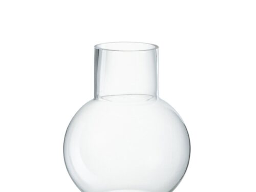 Bolvaas Mookes transparante glazen vaas H31 cm met ronde vorm en elegante, luchtige uitstraling