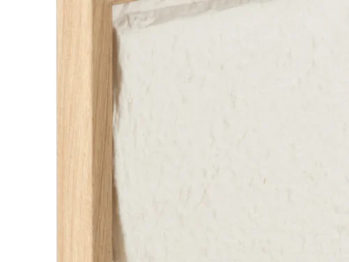 Schilderij Flistol Wit met houten lijst en lichte, gelaagde afwerking in rustige, natuurlijke tinten